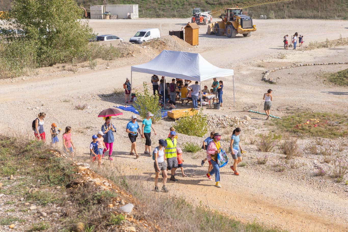 Visiteurs arrivant sur le site