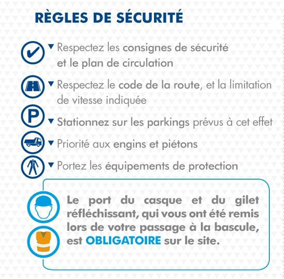 Règles de sécurités Granulats Vicat