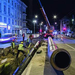 Chantier enrobage du tuyau